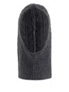 Lisa Yang Cable-knit Balaclava In Gray