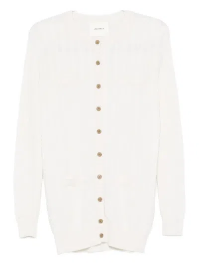 LISA YANG CABLE-KNIT BUTTON CARDIGAN