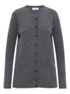 Lisa Yang Cable-knit Cashmere Cardigan In Gray