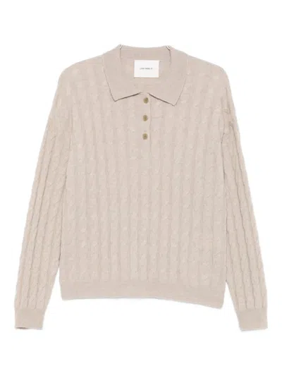 Lisa Yang Cable-knit Polo-neck Jumper In Neutral