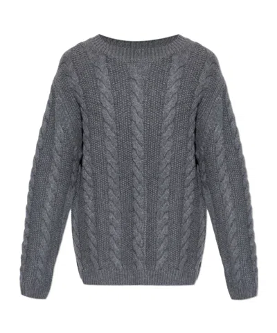 Lisa Yang Cable-knit Crew-neck Sweater In White