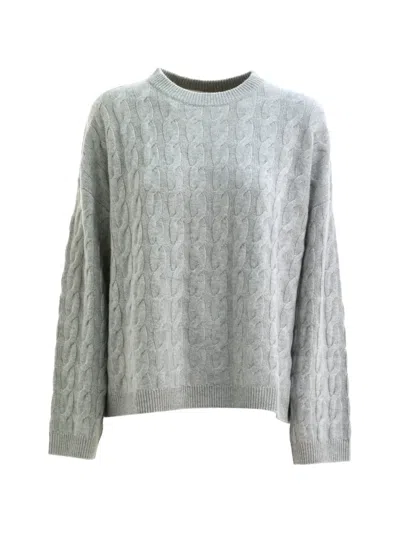 Lisa Yang Cable-knit Sweater In Grey