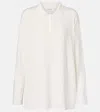 Lisa Yang Caisa Cotton And Cashmere Polo Sweater In White