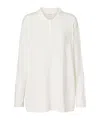 Lisa Yang Caisa Cotton And Cashmere Polo Sweater In White