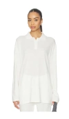 Lisa Yang Caisa Cotton And Cashmere Polo Sweater In White