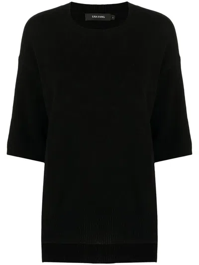 Lisa Yang "camille" Round Neck Sweater Clothing In Black