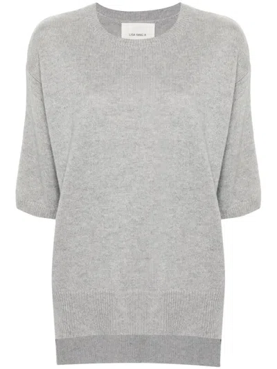 LISA YANG "CAMILLE" ROUND NECK SWEATER,202121 DOVE GREY