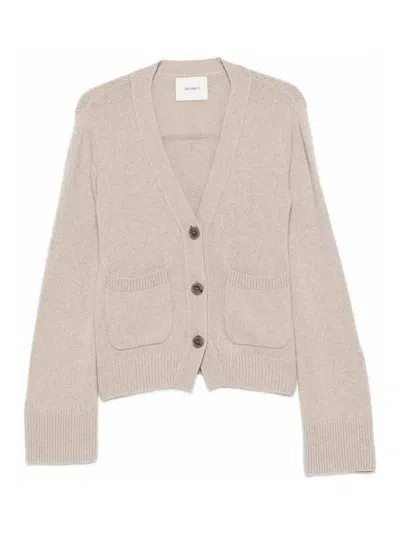 Lisa Yang Danni V-neck Patch-pocket Cardigan In Metallic