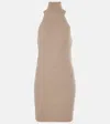 Lisa Yang Carmen Ribbed-knit Cashmere Minidress In Beige