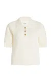 Lisa Yang Carolyn Knitted Cashmere Top In Ivory