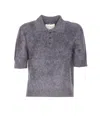 Lisa Yang Women Carolyn Short Sleeves Sweater In Gray