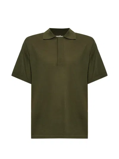 Lisa Yang Carter Cashmere Polo Shirt In Green