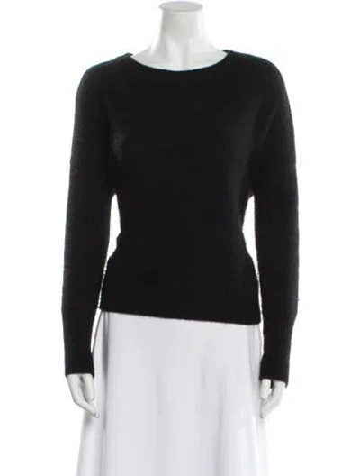 Pre-owned Lisa Yang Cashmere Bateau Neckline Sweater In Black