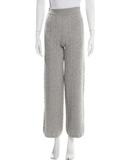 Pre-owned Lisa Yang Cashmere Braided Accents Sweatpants W/ Tags In Gray