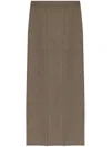 Lisa Yang Cashmere Column Skirt In Brown