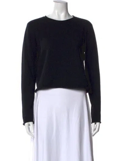 Pre-owned Lisa Yang Cashmere Crew Neck Sweater In Black