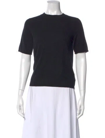 Pre-owned Lisa Yang Cashmere Crew Neck Sweater In Black