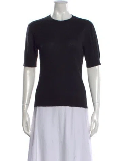 Pre-owned Lisa Yang Cashmere Crew Neck Sweater In Black