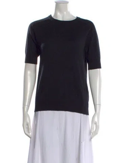 Pre-owned Lisa Yang Cashmere Crew Neck Sweater In Black