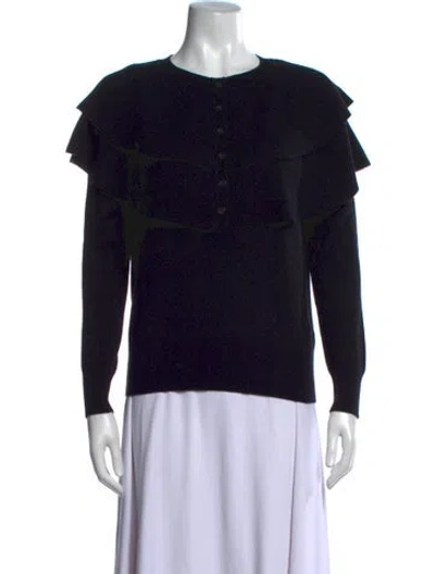 Pre-owned Lisa Yang Cashmere Crew Neck Sweater In Black