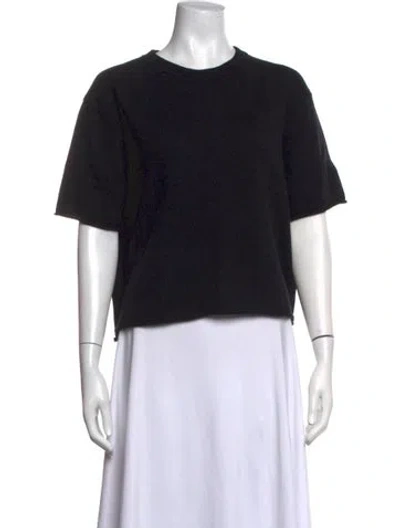 Pre-owned Lisa Yang Cashmere Crew Neck Sweater In Black