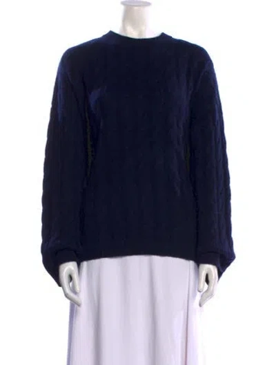 Pre-owned Lisa Yang Cashmere Crew Neck Sweater In Blue
