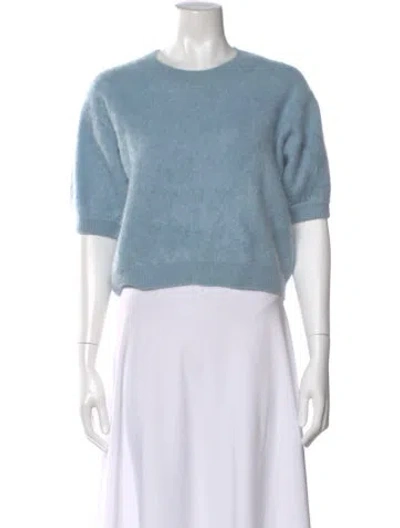 Pre-owned Lisa Yang Cashmere Crew Neck Sweater In Blue
