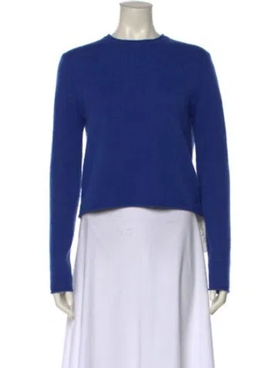 Pre-owned Lisa Yang Cashmere Crew Neck Sweater In Blue