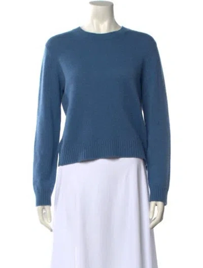 Pre-owned Lisa Yang Cashmere Crew Neck Sweater In Blue