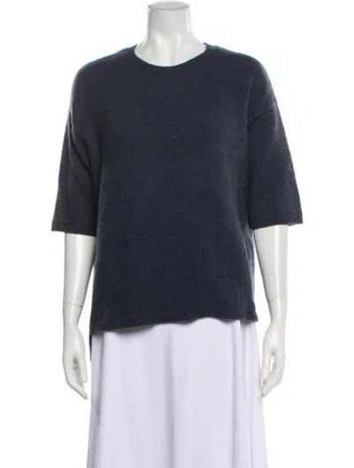 Pre-owned Lisa Yang Cashmere Crew Neck Sweater In Blue