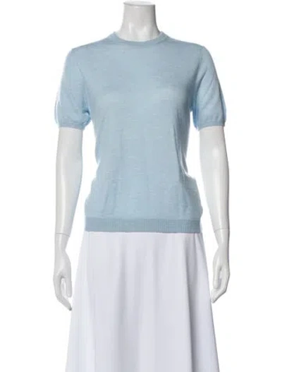 Pre-owned Lisa Yang Cashmere Crew Neck Sweater In Blue