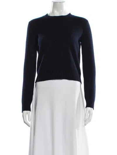 Pre-owned Lisa Yang Cashmere Crew Neck Sweater In Blue
