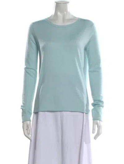 Pre-owned Lisa Yang Cashmere Crew Neck Sweater In Blue