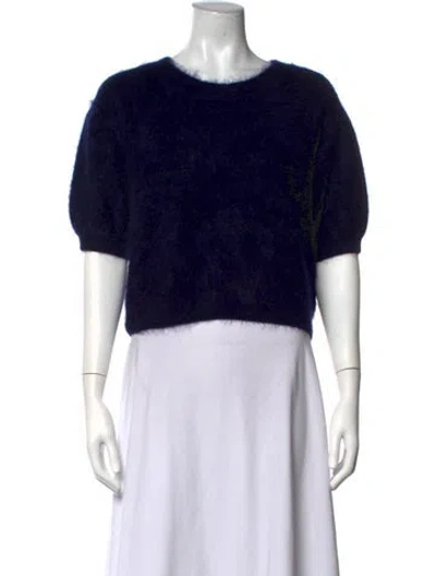 Pre-owned Lisa Yang Cashmere Crew Neck Sweater In Blue
