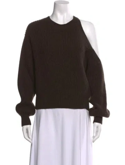 Pre-owned Lisa Yang Cashmere Crew Neck Sweater In Brown