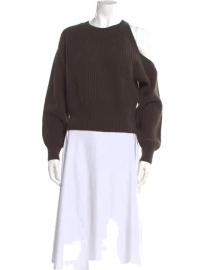 Pre-owned Lisa Yang Cashmere Crew Neck Sweater In Brown