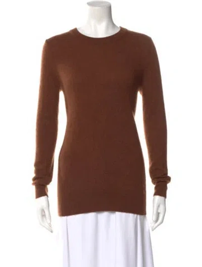 Pre-owned Lisa Yang Cashmere Crew Neck Sweater In Brown