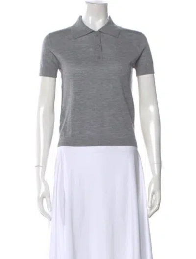 Pre-owned Lisa Yang Cashmere Crew Neck Sweater In Gray