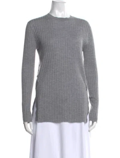 Pre-owned Lisa Yang Cashmere Crew Neck Sweater In Gray