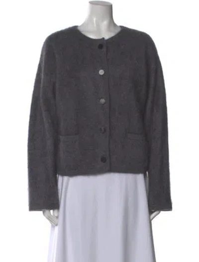 Pre-owned Lisa Yang Cashmere Crew Neck Sweater In Gray