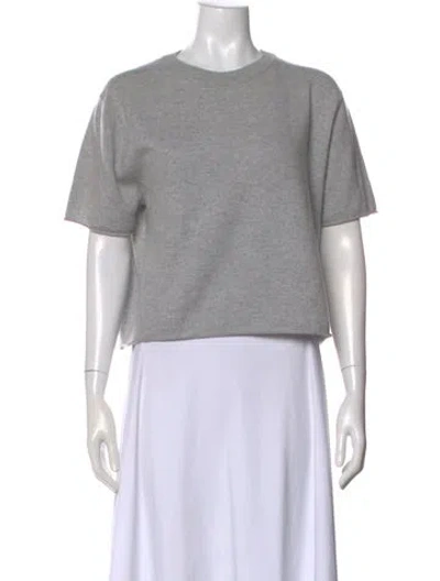 Pre-owned Lisa Yang Cashmere Crew Neck Sweater In Gray
