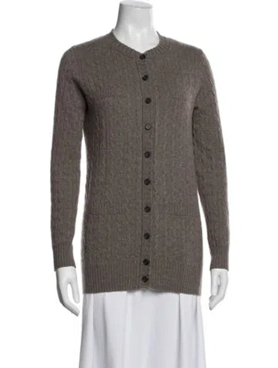 Pre-owned Lisa Yang Cashmere Crew Neck Sweater In Gray