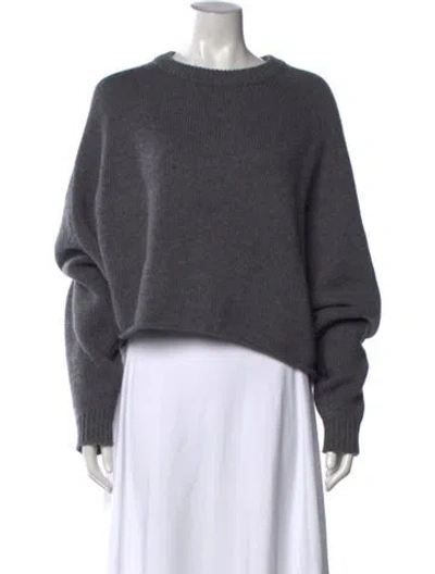Pre-owned Lisa Yang Cashmere Crew Neck Sweater In Gray