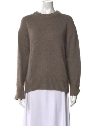 Pre-owned Lisa Yang Cashmere Crew Neck Sweater In Gray