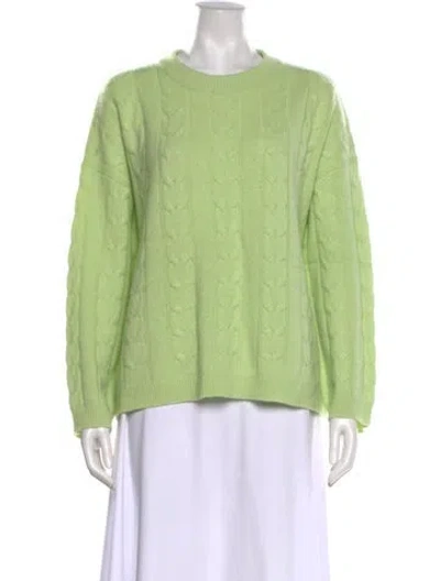Pre-owned Lisa Yang Cashmere Crew Neck Sweater In Green