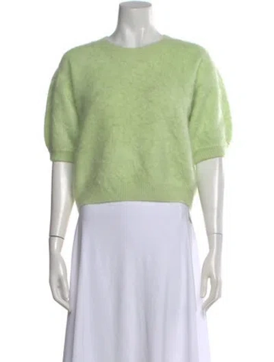 Pre-owned Lisa Yang Cashmere Crew Neck Sweater In Green