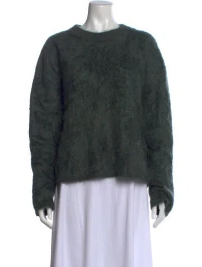 Pre-owned Lisa Yang Cashmere Crew Neck Sweater In Green