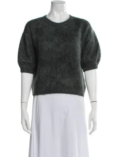 Pre-owned Lisa Yang Cashmere Crew Neck Sweater In Green