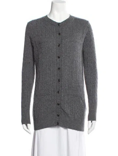 Pre-owned Lisa Yang Cashmere Crew Neck Sweater In Grey