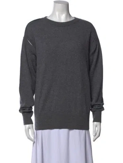 Pre-owned Lisa Yang Cashmere Crew Neck Sweater In Grey